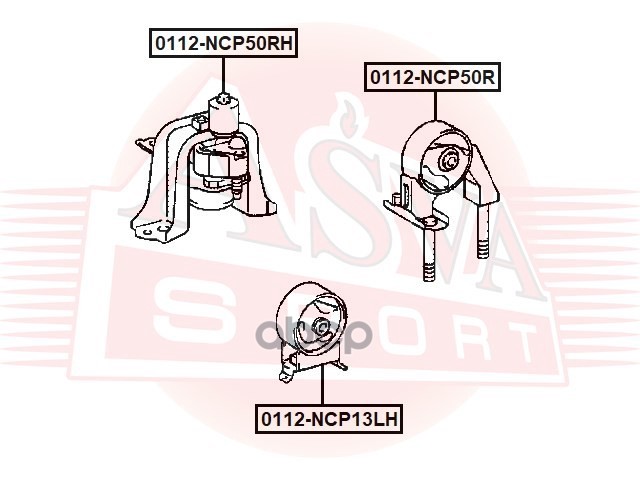 Опора двигателя TOYOTA PROBOX