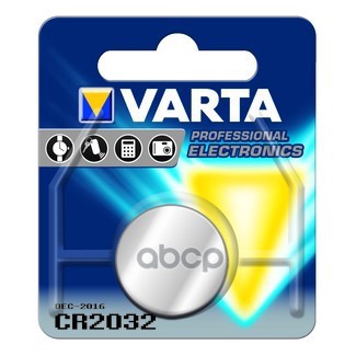 Элемент Питания " Varta" Cr2032 Lithium Bl1 3V (6032) (1 Шт) (Таблетка) Varta арт. 06032101401
