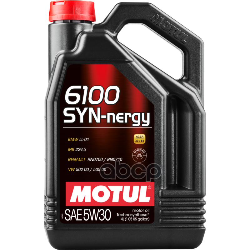 MOTUL Motul 6100 Syn-Nergy 5W30 A3/B4  4Л. Синт. /Technosynthese®/ (Масло Моторное)