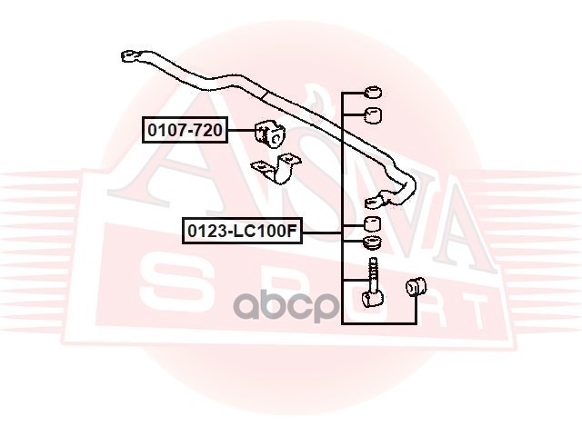 Тяга стабилизатора передняя L/R TOYOTA LAND CRUISER 100 HDJ101/UZJ100 1998-2007