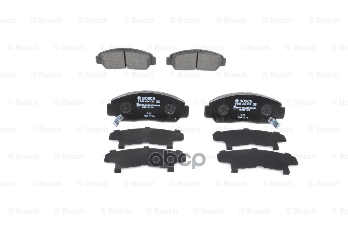 0 986 424 722 747 12=Y05-5100M !Колодки Дисковые П Honda Jazz 1.2I/1.4 02>/Stream 1.7I/2.0I 01> Bosch арт. 0986424722