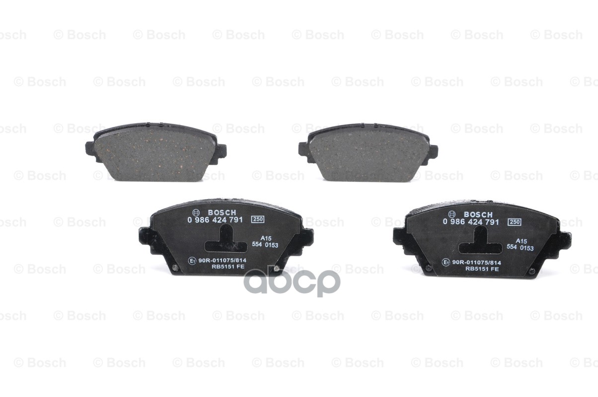 0 986 424 791 0986424663=694 02=Fdb1439 !Колодки Дисковые П Nissan Primera 1.6/1.8/2.0/1.9Dci 02> Bosch арт. 0986424791