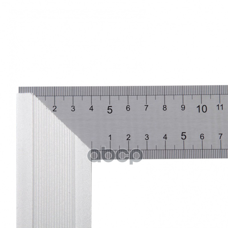 Угольник стальной, нержавеющая сталь, градуировка, алюминиевое основание, 300 мм