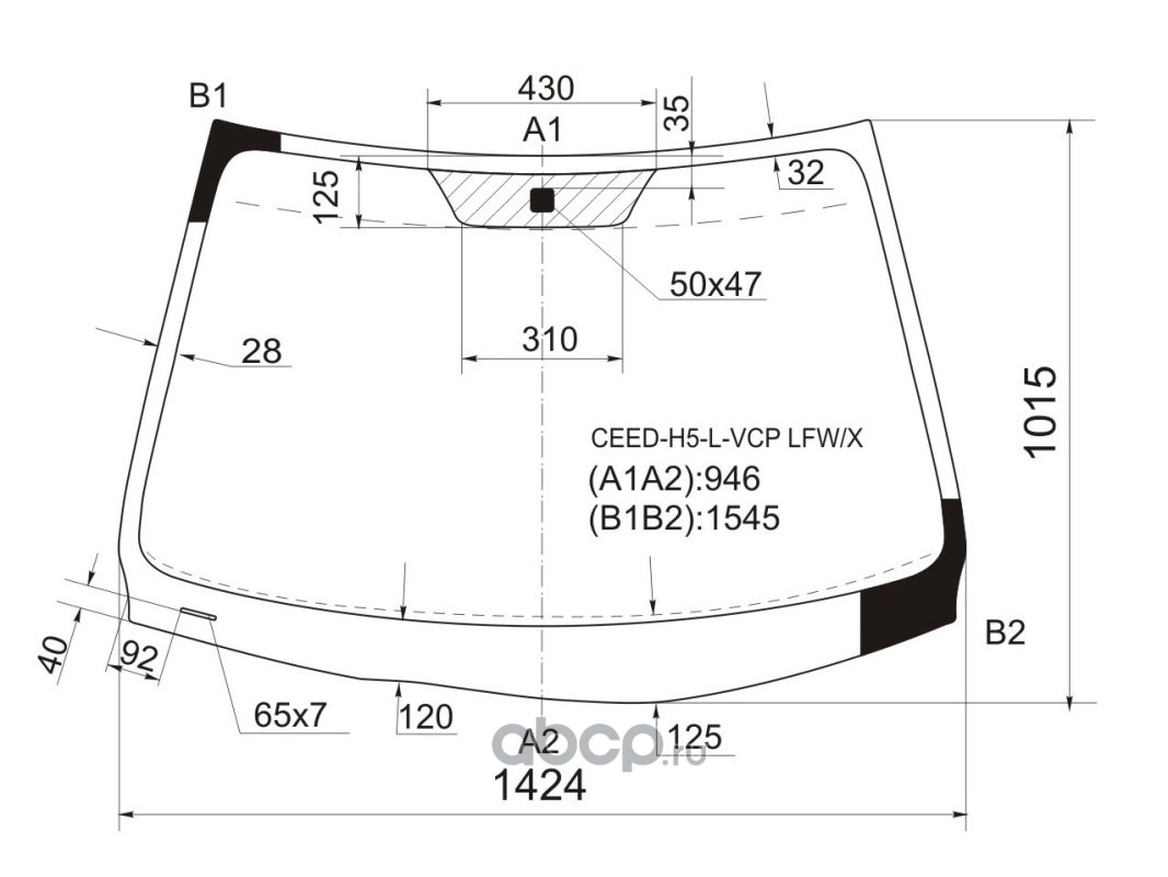 Лобовое стекло kia ceed cd с обогревом