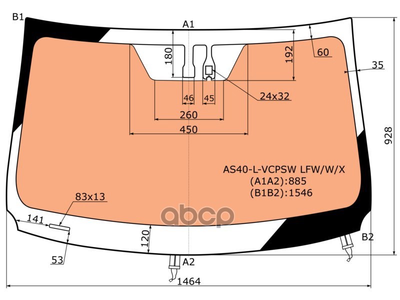 Стекло лобовое (Обогрев полный/ Датчик дождя/ Молдинг) Toyota RAV4 (XA40) 12-19 XYG арт. AS40-L-VCPSW LFW/W/X