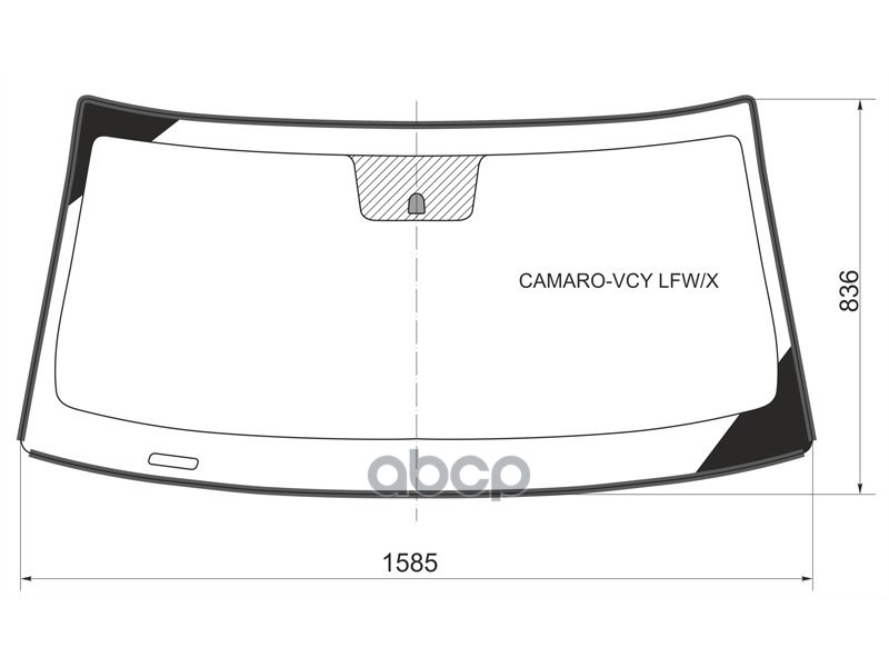 Стекло лобовое (Молдинг/ 2D CPE) Chevrolet Camaro 09-16 XYG арт. CAMARO-VCY LFW/X