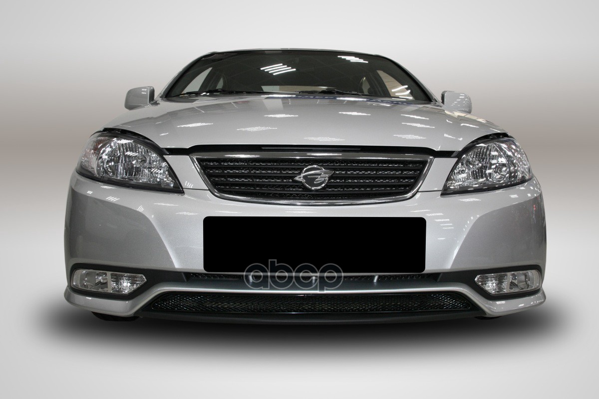 Сетка на бампер внешняя для RAVON Gentra 2016-2018, черн., 15 мм / Равон Гентра