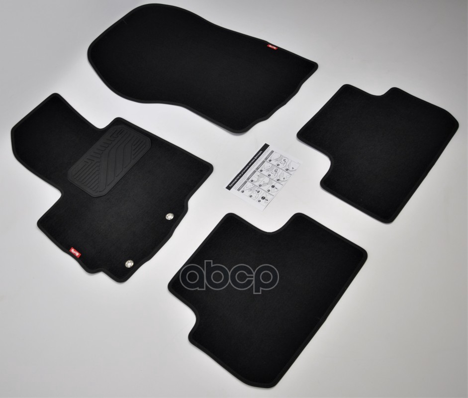 Коврики в салон текстиль комплект для Mitsubishi ASX GA_W_ 2010- на резиновой основе с крепежом ,сер COMFORT арт. 35.09.501.F