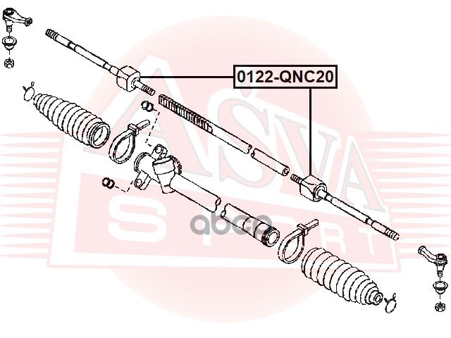 Тяга рулевая TOYOTA PASSO KGC10 2004-2010