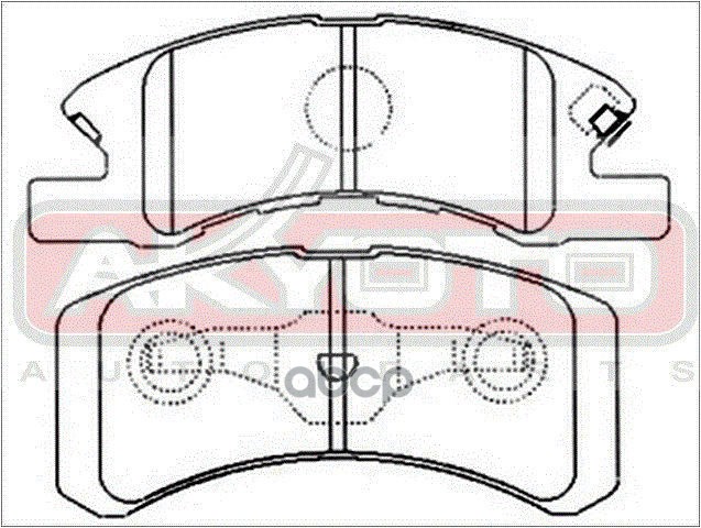 Колодки тормозные дисковые передние DAIHATSU MIRA  L## 2002-