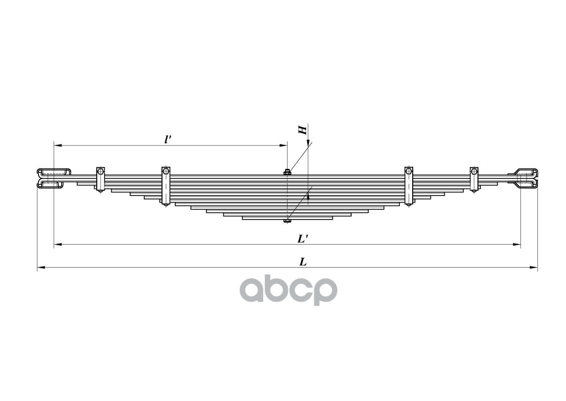 53-2912012-03 Рессора задняя для ГАЗ 3307, 3309, Газон Next 13 листов
