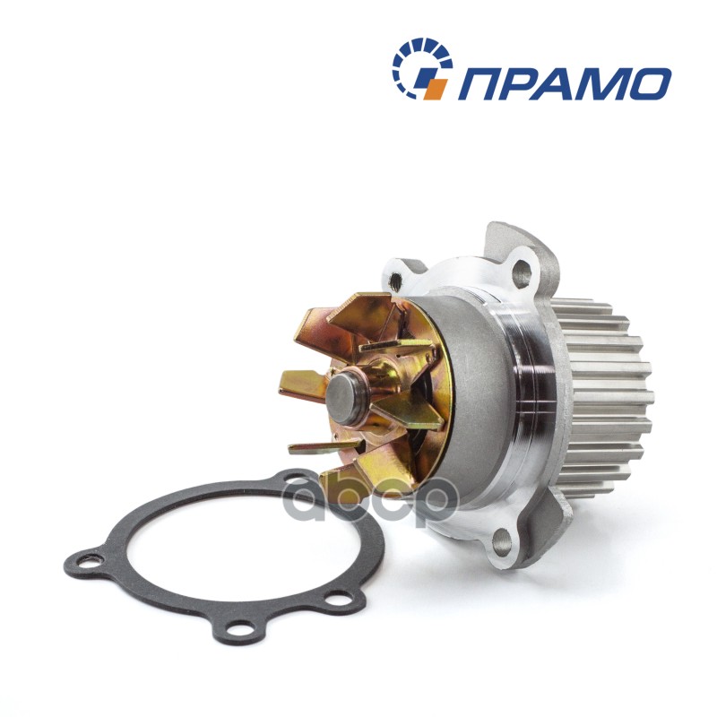 Насос водяной для ВАЗ 2110-2112, Калина, Приора / без шкива, корпус алюминий, крыльчатка чугун ПРАМО