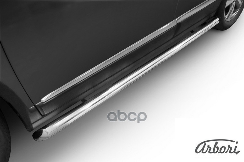 Защита порогов d57 труба со скосами 45 градусов завальцованными Arbori нерж. ста