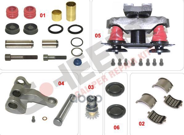 Полный РМК суппорта BPW TSB 3709/4309/4312 (со штырем, с подводящим механизмом) CHEEFT арт. CHS5-002