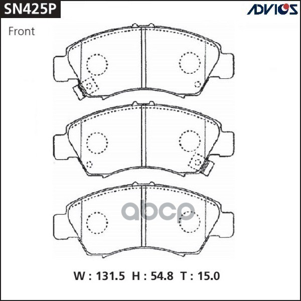 Колодки SN425P (GP05073BD-3407D5073MHD5070MH) ADVICS