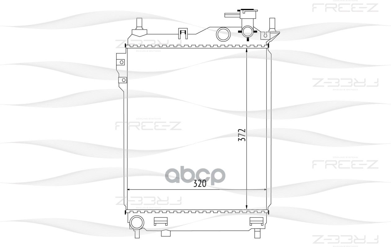 Радиатор Охлаждения! Hyundai Getz 02> FREE-Z арт. KK0230