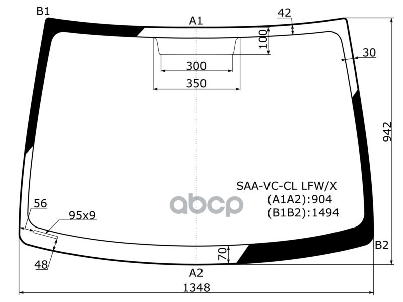Стекло лобовое Honda Fit 01-07 / Jazz 02-09 XYG арт. SAA-VC-CL LFW/X