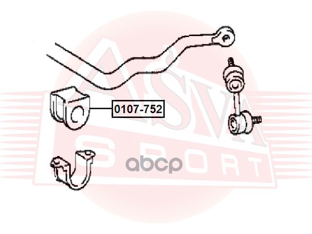 Втулка переднего стабилизатора d29 TOYOTA REGIUS/TOURING HIACE  KCH40/RCH41 1997-2002