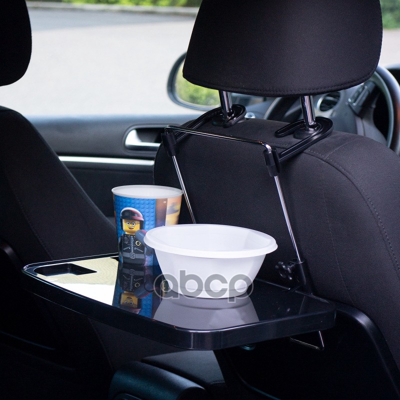Столик автомобильный на руль или подголовник 360 х 235 мм, черный
