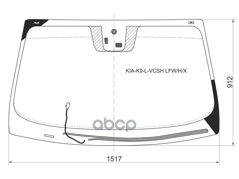 Стекло лобовое (Обогрев щеток/ Датчик дождя) Kia K9 12-18 / Quoris 13-19 XYG арт. KIA-K9-L-VCSH LFW/H/X