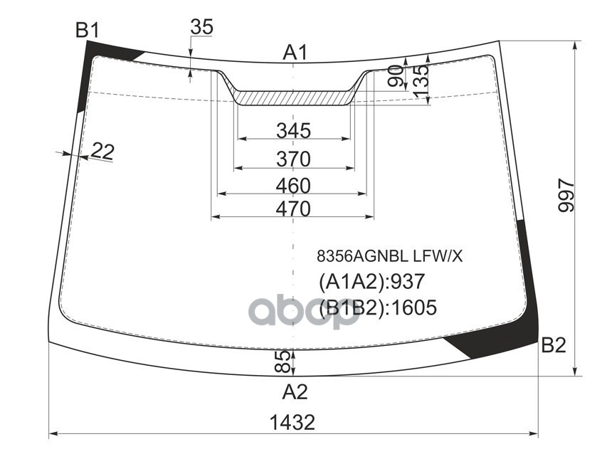 Стекло лобовое Toyota Corolla Verso 04-09 XYG арт. 8356AGNBL LFW/X