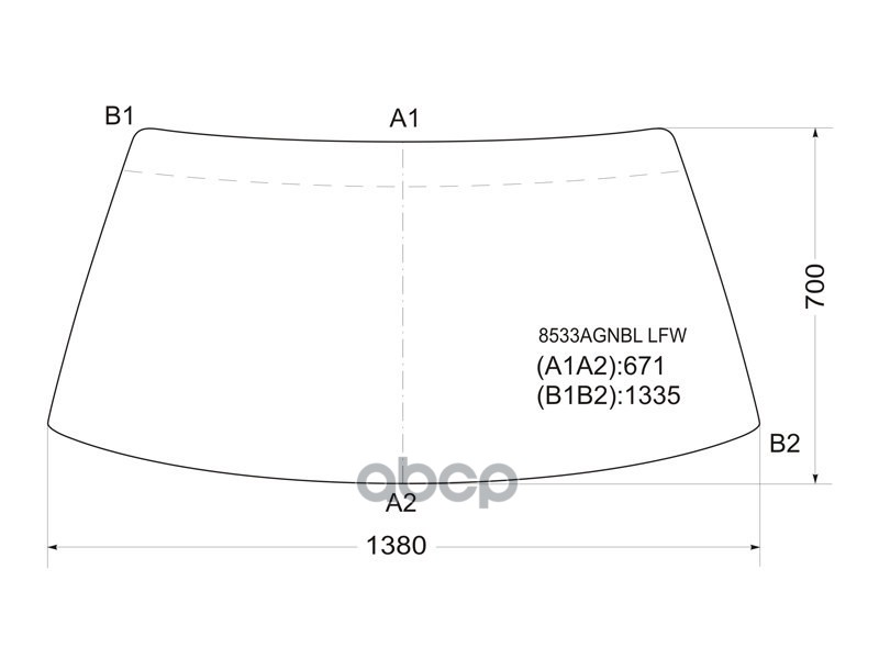 Стекло лобовое Volkswagen Golf 83-91 / Jetta 84-91 XYG арт. 8533AGNBL LFW