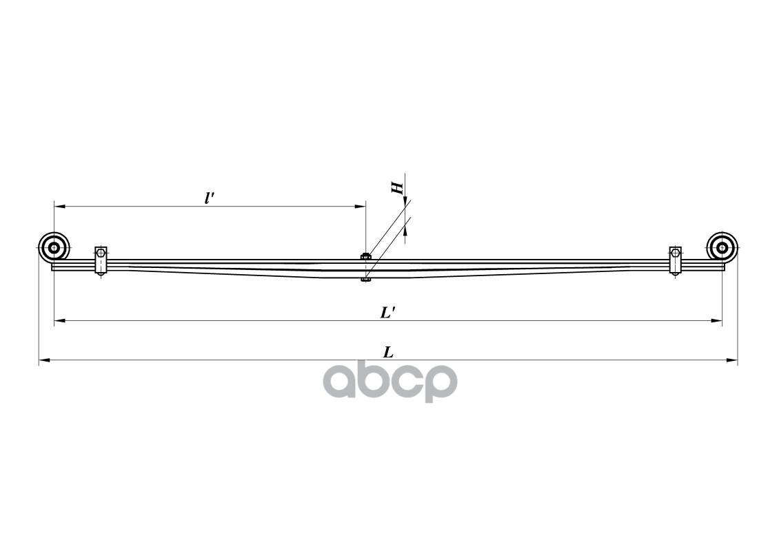 3221-2912010-004 Рессора задняя для ГАЗ 2705, 3221, 3302 3 листа
