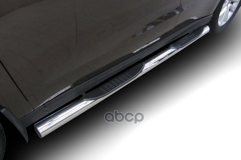 Защита порогов d76 с проступями Arbori нерж. сталь для HAVAL H2 2014-нв / Хавал