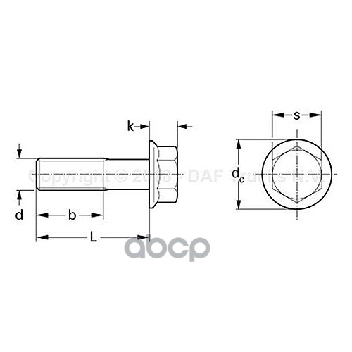 болт M10x1.5x80 10.9 DAF XF95