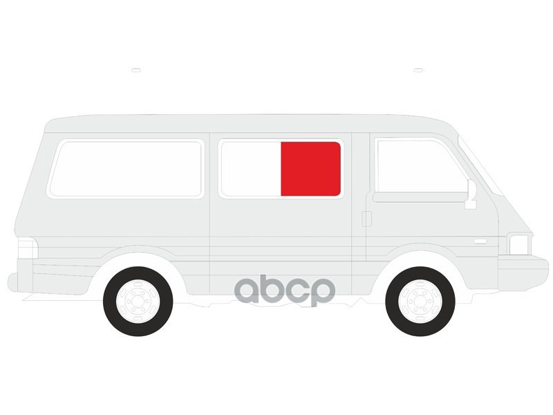 Стекло кузова боковое (не опускное) (Справа/ Цвет зеленый) Hyundai H1 97-07 / Starex 97-07 XYG арт. H-I SF/RH1