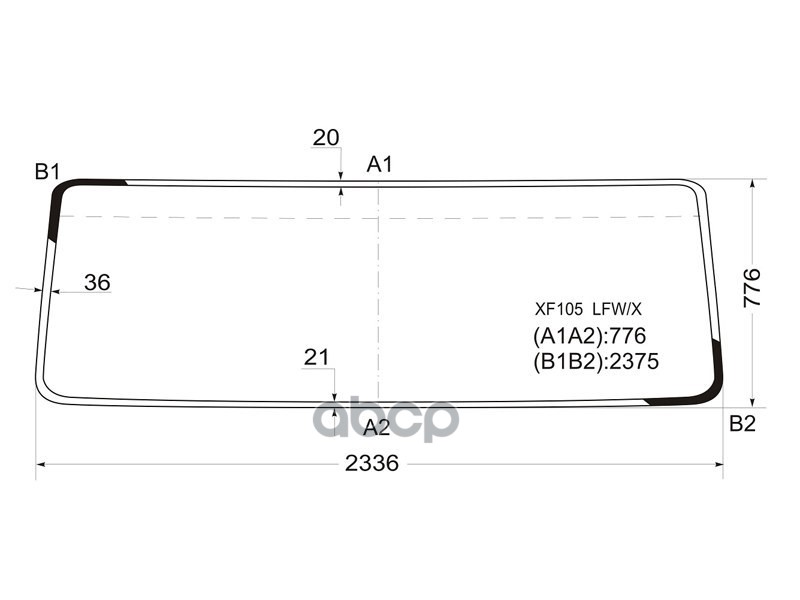 Стекло лобовое Daf XF 06-19 XYG арт. XF105 LFW/X