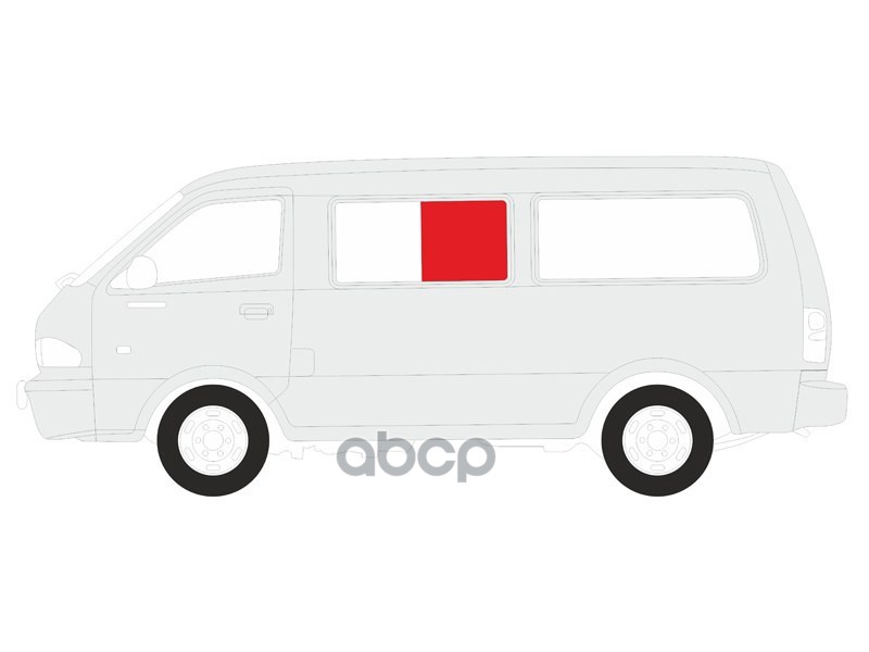 Стекло кузова боковое (не опускное) (Слева/ Цвет зеленый) Volkswagen Transporter 90-03 / Caravelle 9 XYG арт. STN-VAN SF/LH2