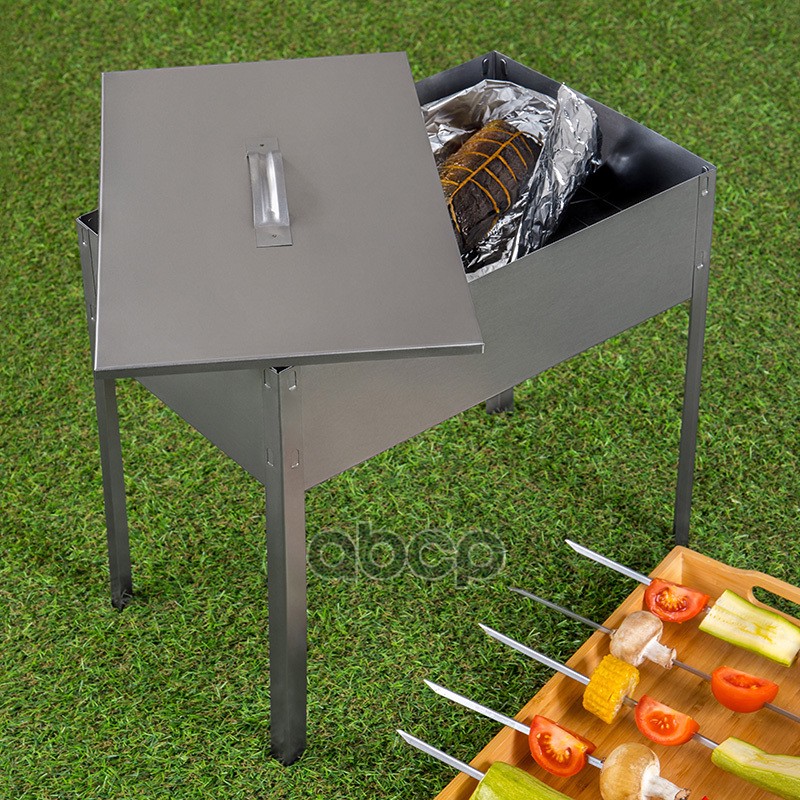 СОКОЛ Мангал-коптильня ЭКОНОМ сборная с шестью шампурами в наборе 62-0012