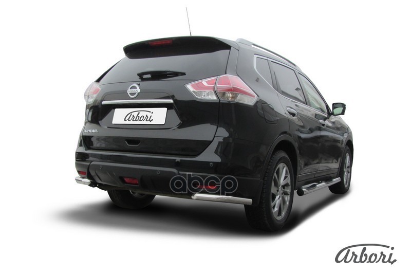 Уголки d57 Arbori нерж. сталь для NISSAN X-Trail 2015-нв / Ниссан Х Трейл