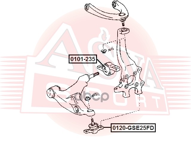 Опора шаровая переднего нижнего рычага LEXUS GS300/350/430 GRS195 4WD 2005-2011/GS430/350 GRS196 4WD 2005-2011/IS250/350 GSE25 4WD 2005-2012  TOYOTA Crown GRS20#/GWS204 2008-2012/Crown Majesta URS206/UZS207 2009-/Crown/Majesta GRS18#/UZS18# 2003-2008/Crow