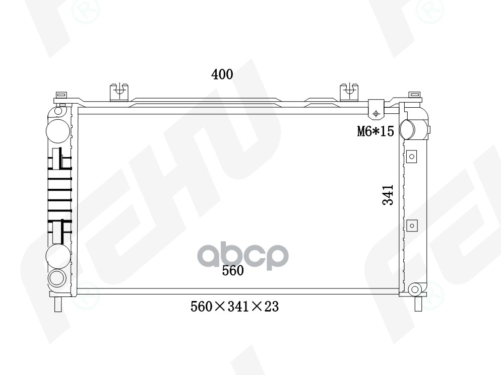 Радиатор Охлаждения (Сборный) Vaz 2190 Granta (15-) (Тип Kdac) FEHU арт. FRC1529m