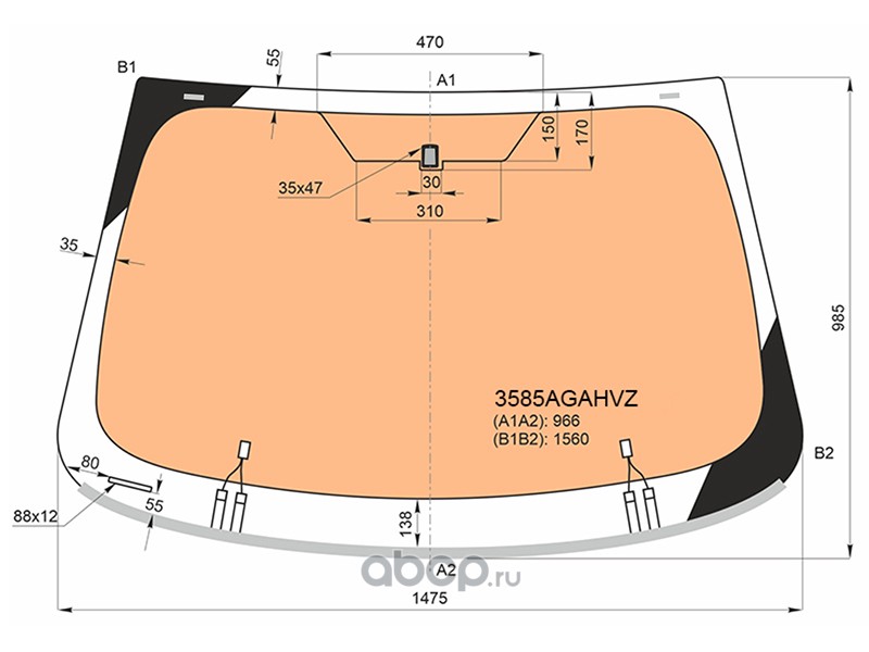 Стекло лобовое с обогревом щеток дд mitsubishi pajero 3 5d 06