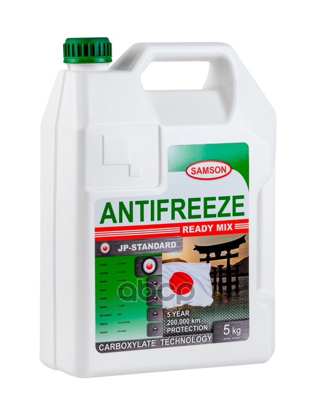 Samson Jp-Standard Green 5Kg Антифриз! Зеленый, Готовый Special Japan Cars SAMSON арт. 803283