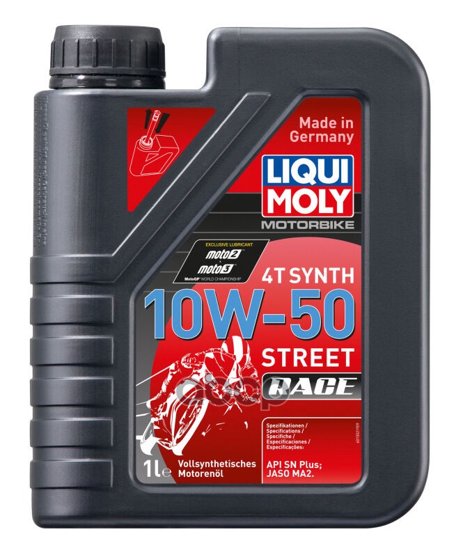 Liquimoly 10W50 Motorbike 4T Synth Street Race (1L) Масло Моторное! Для Мот. Синтapi Sl, Jaso Ma-2 LIQUI MOLY арт. 1502