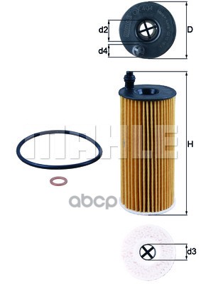 Фильтр масл.BMW E90/F10 2.0D/2.5D/3.5D Mahle/Knecht арт. OX404D