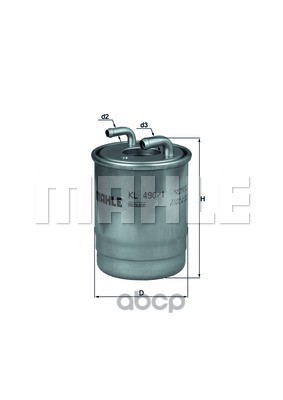 Фильтр топл.MERCEDES W204,211,212, 164 200-350 Cdi 2008=> Mahle/Knecht арт. KL490D