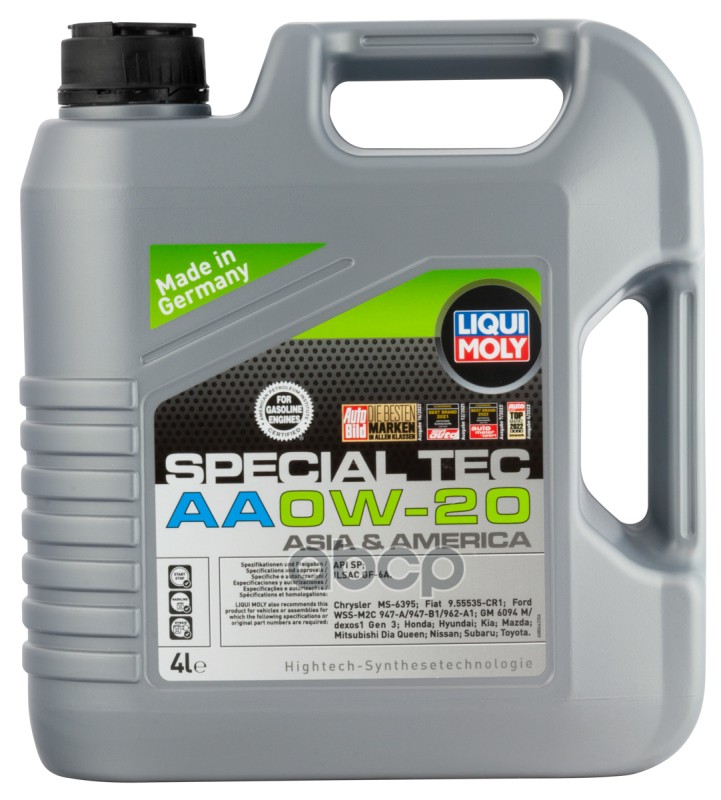 LIQUI MOLY Liquimoly 0W20 Special Tec Aa (4L) Масло Мотор.! Синapi Sn, Ilsac Gf 5, Ford M2c 946-A, Suzuki