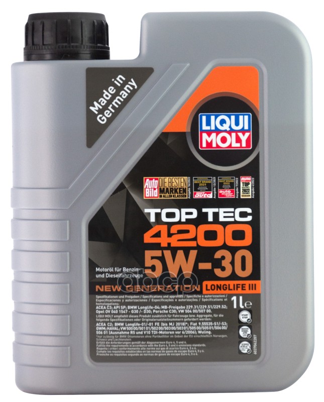 LIQUI MOLY Liquimoly 5W30 Top Tec 4200 (1L) Масло Мотор.! Синт Acea A3-04/B4-04/C3-04, Vw, Mb229.51, Bmw