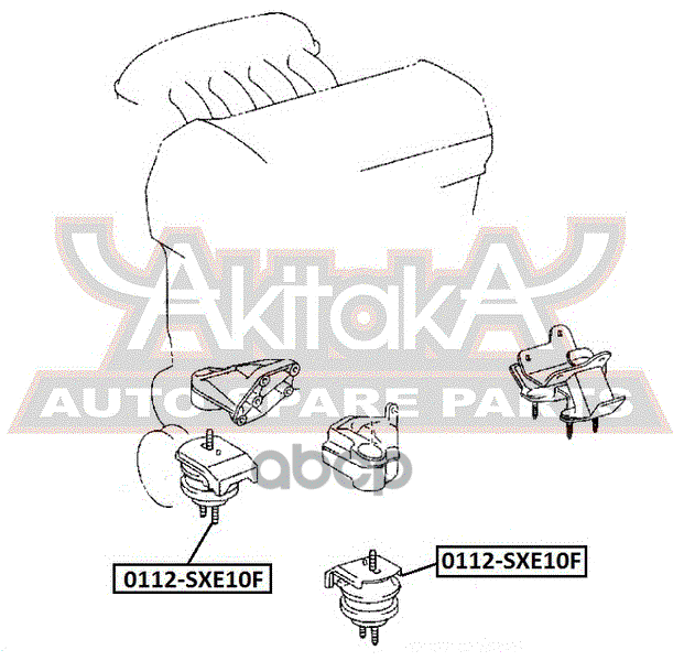 Подушка двигателя передняя TOYOTA ALTEZZA/ALTEZZA GITA GXE10/SXE10 1998-2005