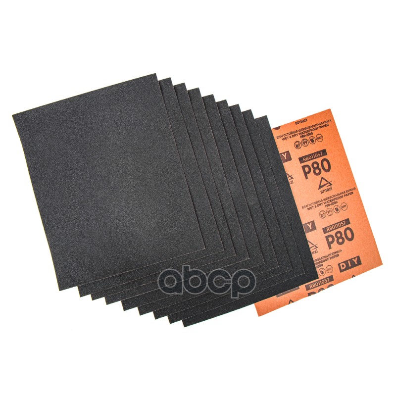 Бумага наждачная водостойкая 230x280 мм P80 DIY (10шт) ARNEZI R8011057 Бумага наждачная водостойкая 230x280 мм P80 DIY (10шт) ARNEZI R8011057