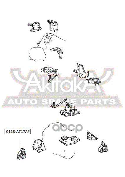 САЙЛЕНТБЛОК ПЕРЕДНЕЙ ПОДУШКИ ДВИГАТЕЛЯ AT