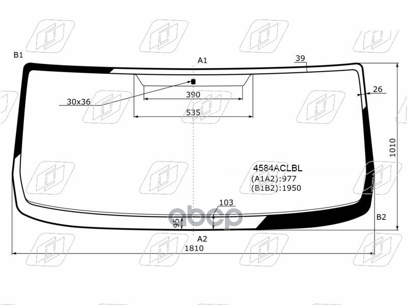 Стекло лобовое ГАЗ Газель NEXT 12- / Газон NEXT 14- FYG арт. 4584ACLBL