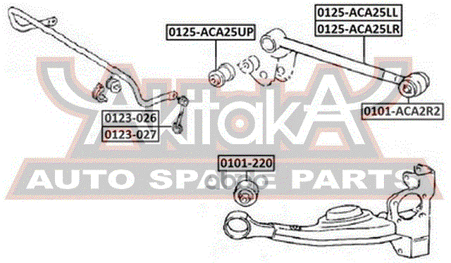 Тяга стабилизатора задняя правая TOYOTA  RAV4 ACA2# 2000-/ TOYOTA RAV4 ACA2# 2000-2006