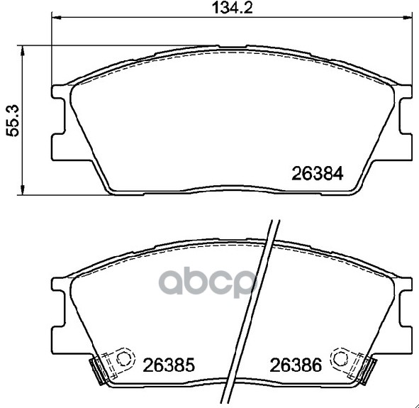 Комплект передних тормозных колодок, дисковый тормоз