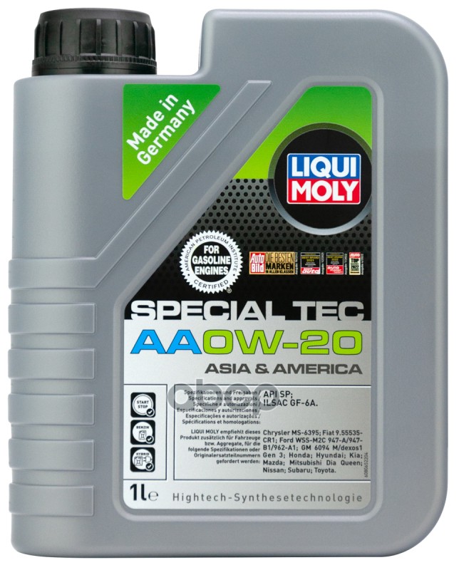 LIQUI MOLY Liquimoly 0W20 Special Tec Aa (1L) Масло Мотор.! Синapi Sn, Ilsac Gf 5, Ford M2c 946-A, Suzuki